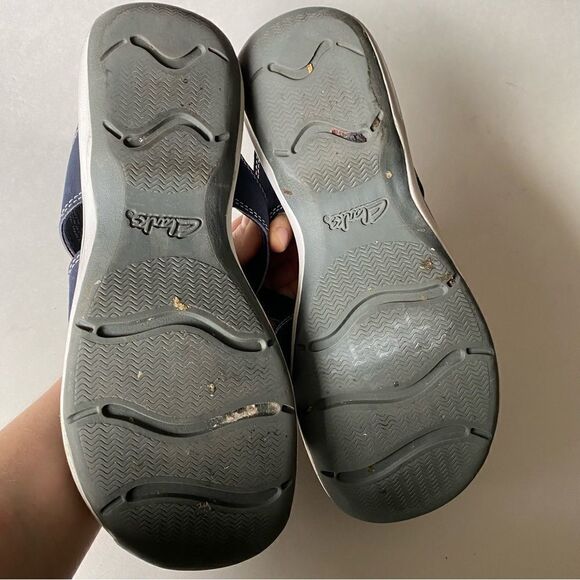 Clarks Collection Sandals Thong Flip flop black 10M - Picture 4 of 7